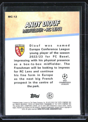 2023-24 Topps Merlin Chosen Ones Andy Diouf #MC-12 Rc