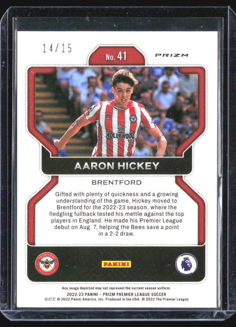 2022-23 Panini Prizm Premier League - #41 Aaron Hickey Red Stars /15