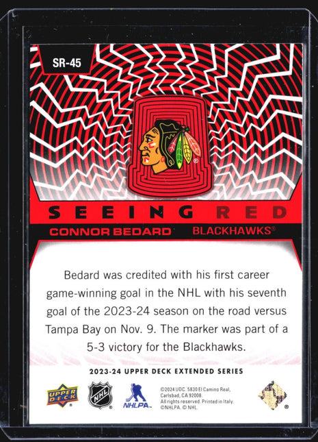 2023-24 Upper Deck Extended Series - Seeing Red #SR-45 Connor Bedard (RC)