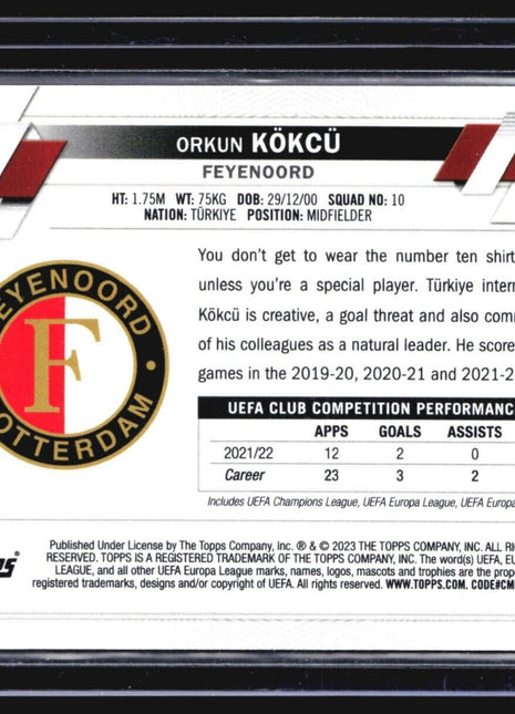 2022-23 Topps Chrome UEFA Club Competitions - #151 Orkun Kokcu (RC) Purple