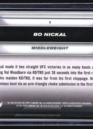 2024 Topps UFC Knockout Bo Nickal #1 Bronze /250