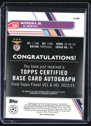 2022-23 Topps Finest Moreira Jr. #A-DM Rc Auto