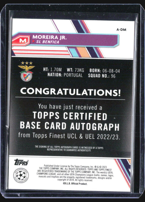 2022-23 Topps Finest Moreira Jr. #A-DM Rc Auto