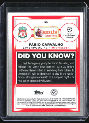 2022-23 Topps Merlin Fabio Carvalho #90 Logo sp