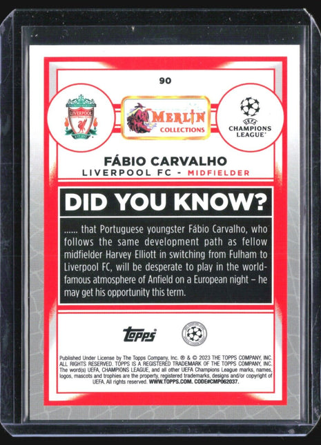 2022-23 Topps Merlin Fabio Carvalho #90 Logo sp