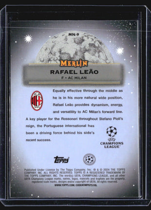 2023-24 Topps Merlin UEFA Club Competitions - Mystic Nights #MN-9 Rafael Leao