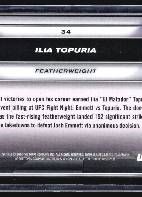 2024 Topps UFC knockout Ilia Topuria #34 Bronze /250