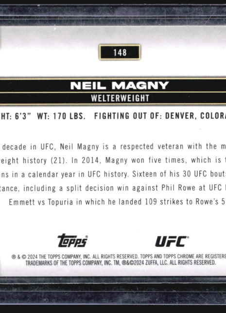 2024 Topps Chrome UFC - #148 Neil Magny Aqua Refractor /199