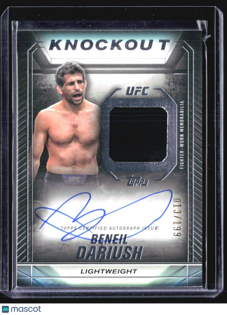 2024 Topps UFC Knockout Beneil Dariush #KAR-BDH Relic Auto /199