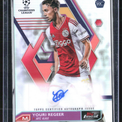 2022-23 Topps FInest Youri Regeer #A-YR Rc Refractor Auto