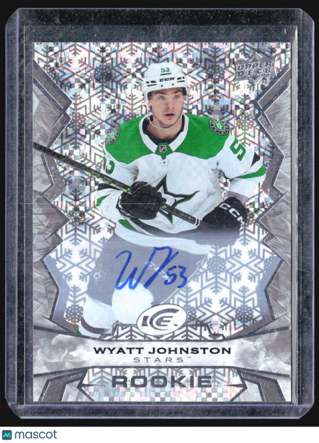 2022-23 Upper Deck Ice Rookie White Snowflake Auto #109 Wyatt Johnston