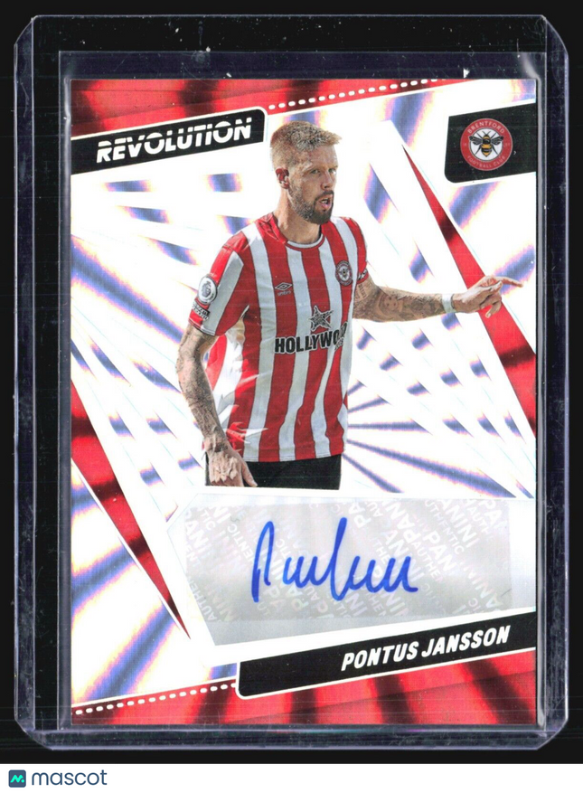 2022-23 Panini Revolution Pontus Jansson #A-pon Sunburst Auto /50