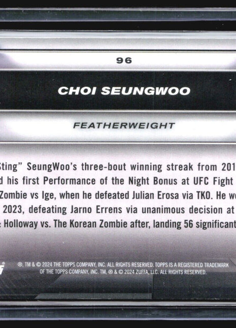 2024 Topps UFC Knockout Choi Seungwoo #96 Bronze /250