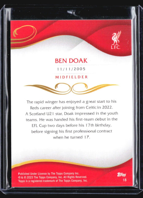 2022-23 Topps Liverpool Lineage - Bowman Academy #18 Ben Doak (RC) 1st