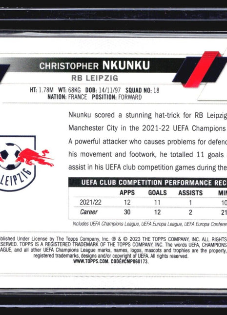 2022-23 Topps Chrome UEFA Club Competitions - #18 Christopher Nkunku Gold /50