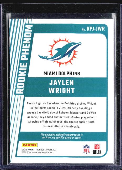 2024 Donruss Jaylen Wright Rookie Phenom Jersey
