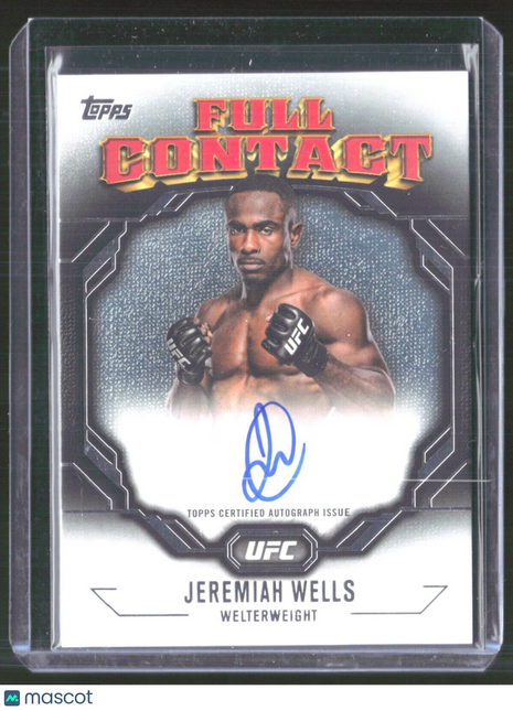 2024 Topps UFC Knockout Jeremiah Wells Full Contact Auto