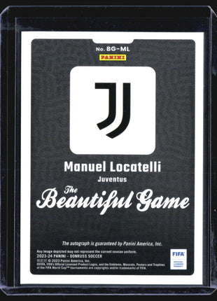 2023-24 Panini Donruss - Beautiful Game Autographs #BG-ML Manuel Locatelli Auto