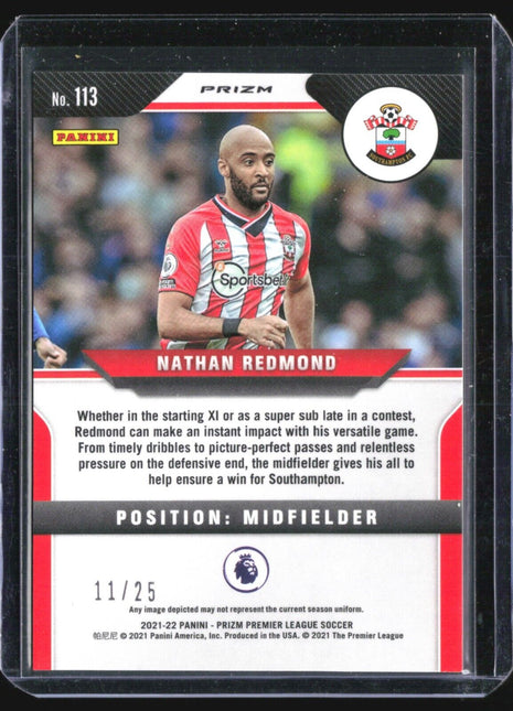 2021-22 Panini Prizm Nathan Redmond #113 Orange Prizm /25