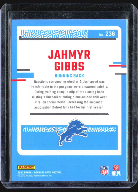 2023 Donruss Optic Rated Rookie Jahmyr Gibbs #236
