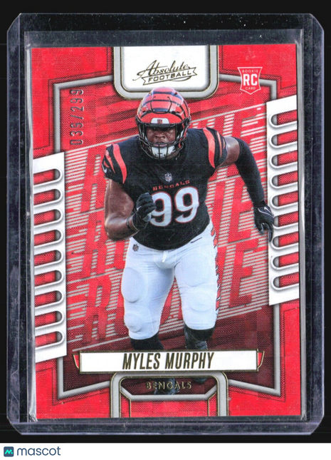 2023 Panini Absolute - Rookies #159 Myles Murphy (RC) Orange /299