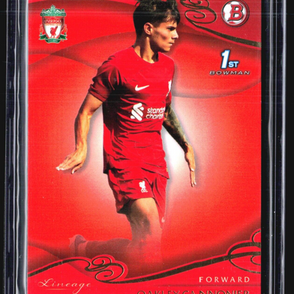 2022-23 Topps Liverpool Lineage Bowman #19 Oakley Cannonier 1st Orange /25