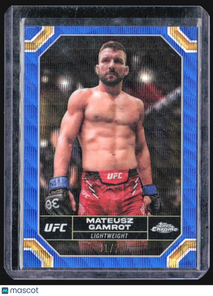 2024 Topps Chrome UFC - #126 Mateusz Gamrot Blue Wave Refractor /75