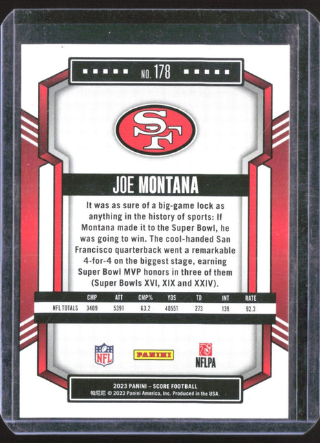 2023 Score - #178 Joe Montana