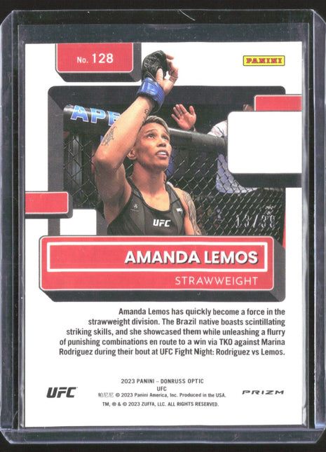 2023 Panini Optic Amanda Lemos #128 Black Velocity