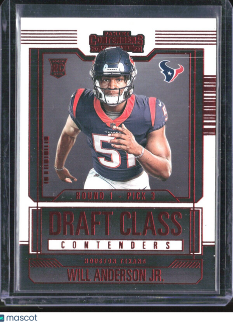 2023 Panini Contenders - Draft Class Contenders Red #24 Will Anderson (RC)