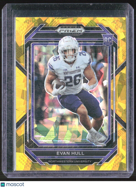 2023 Panini Prizm Draft Picks - #133 Evan Hull (RC) Gold Ice
