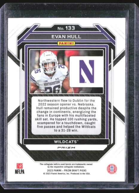 2023 Panini Prizm Draft Picks - #133 Evan Hull (RC) Gold Ice