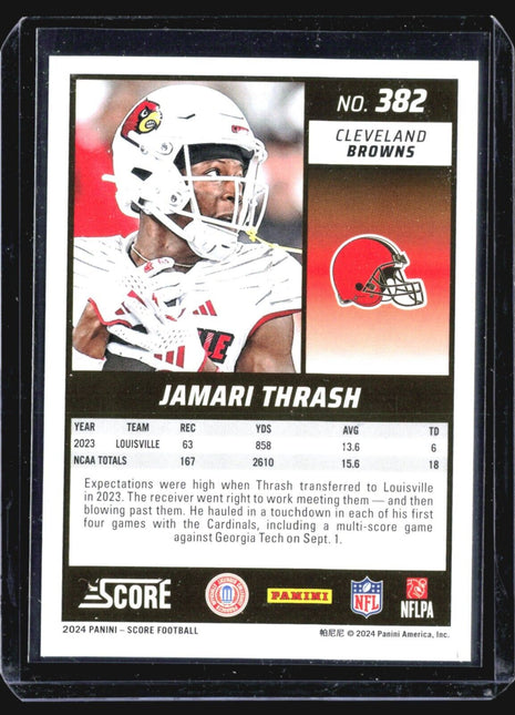2024 Score - Rookies #382 Jamari Threash (RC) Green /99