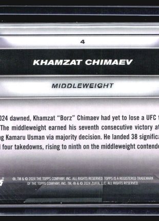 2024 Topps UFC Knockout Khamzat Chimaev #4 Bronze /250