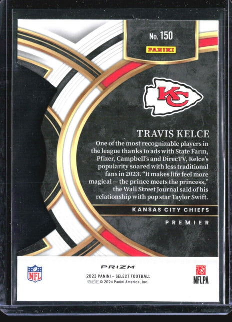 2023 Panini Select - Premier Level #150 Travis Kelce Die Cut Black Red