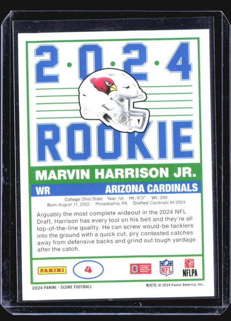 2024 Panini Score Rookie Marvin Harrison ##4