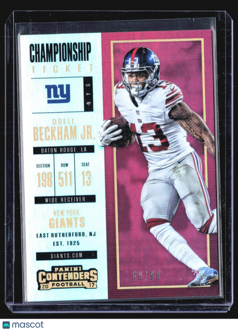 2017 Panini Contenders - Championship Ticket #81 Odell Beckham Jr. /99