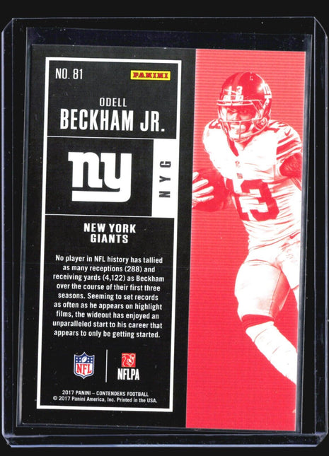 2017 Panini Contenders - Championship Ticket #81 Odell Beckham Jr. /99