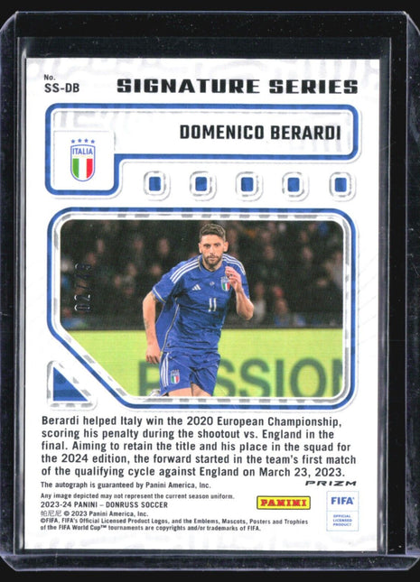 2023-24 Panini Donruss Domenico Berardi #SS-DB Red Auto /49