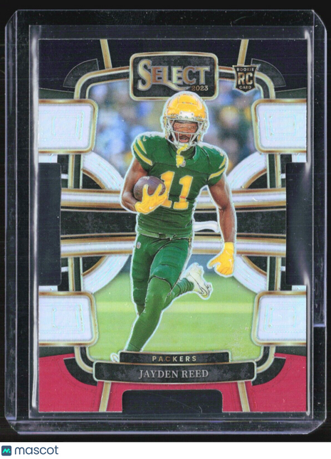 2023 Panini Select - Concourse #38 Jayden Reed (RC) Die Cut Black Red