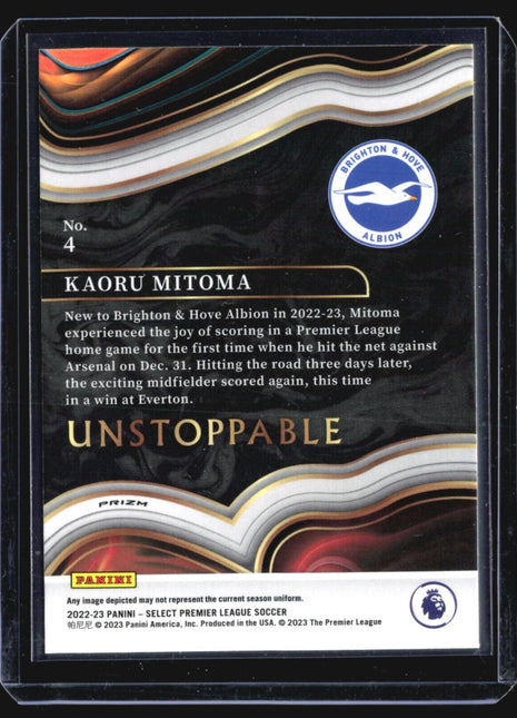 2022-23 Panini Select Unstoppable Kaoru Mitoma #4 Rc