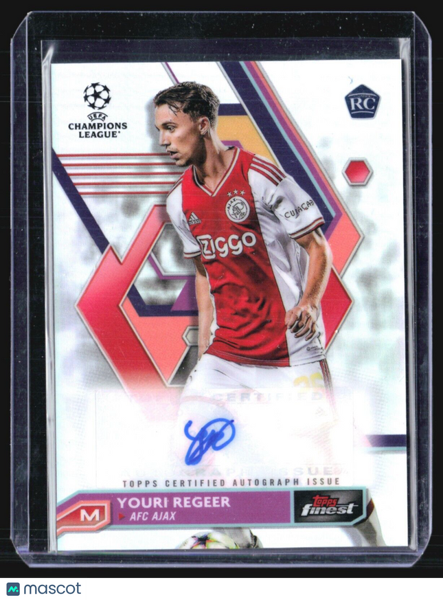 2022-23 Topps Finest Youri Regeer #A-YR Rc Auto Refractor