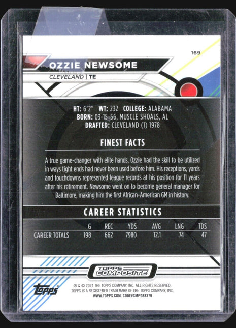 2023 Topps Composite - Topps Finest #169 Ozzie Newsome Purple /150