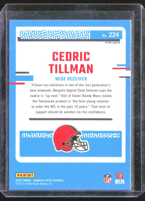 2023 Panini Optic Silver Holo Rc Cedric Tillman #224