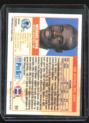 1989 Pro Set - #89 Michael Irvin (RC)