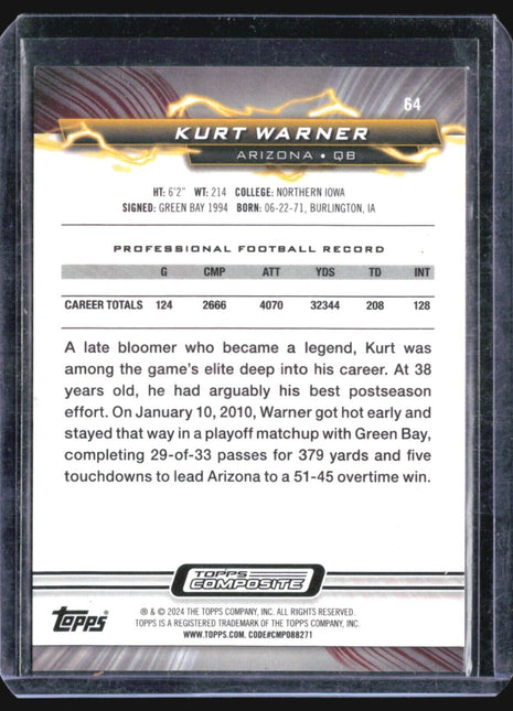 2023 Topps Composite - Resurgence #64 Kurt Warner Teal /149