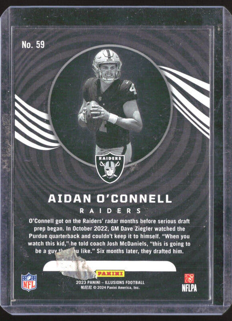 2023 Panini Illusions Aidan O'Connell #59 Rc