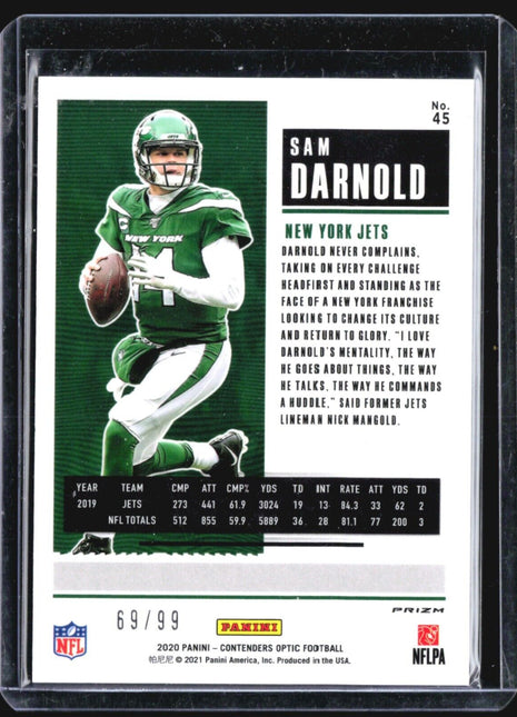 2020 Optic Contenders Season Ticket Blue /99 Sam Darnold #45