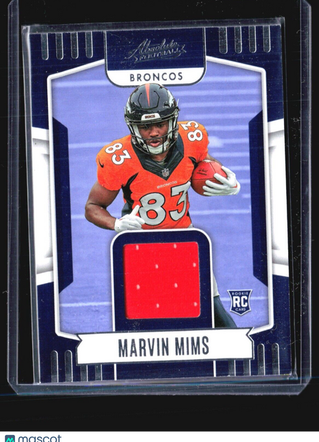 2023 Panini Absolute - Absolute Rookie Materials #ARM-19 Marvin Mims Rc Jersey