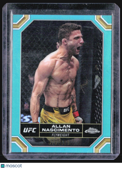 2024 Topps Chrome UFC - #13 Allan Nascimento (RC) Aqua Refractor /199